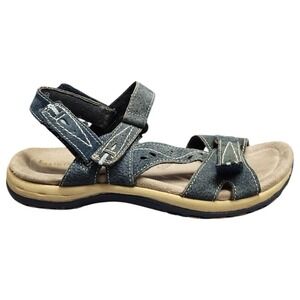 Earth Origins Sophie Slingback Sandals Mens Size 8.5M Multi Leather‎ Hook & Loop